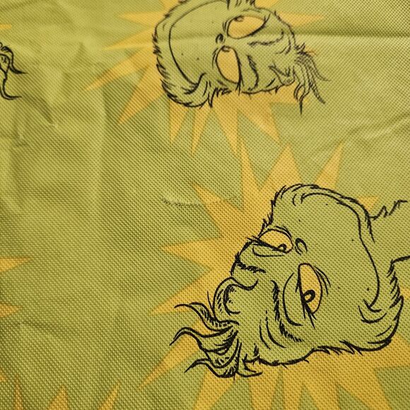 Sleigh Bell Bistro Christmas The Grinch Vinyl Part Tablecloth 52"x70" Waterproof - Picture 3 of 8